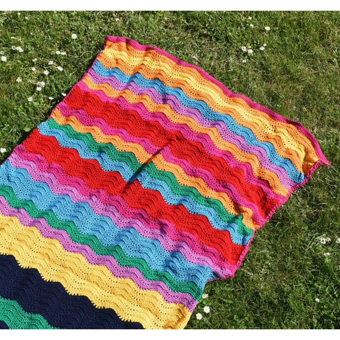 Misty Rainbow Blanket Crochet Kit. Beginners Crochet Kit. Learn to Crochet.  Pride Blanket Kit. Rainbow Blanket Crochet Kit by Wool Couture. -   Denmark