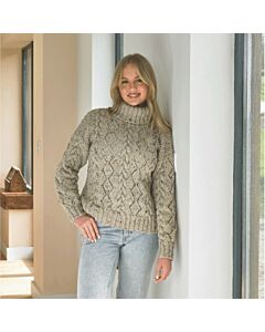 Knitted Sweater 5100 Kit by Jenny Watson in James C. Brett Rustic Aran