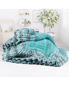 Knitted Blanket & Cushion Kit by Jenny Watson in James C. Brett Marble Chunky