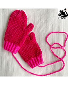 Cygnet Jellybaby Glitter CY1477 Velvet Mitts Crochet Pattern Yarn Kit 
