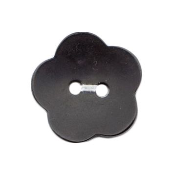 Milward Carded Buttons Flower Black 20mm Pack of 2