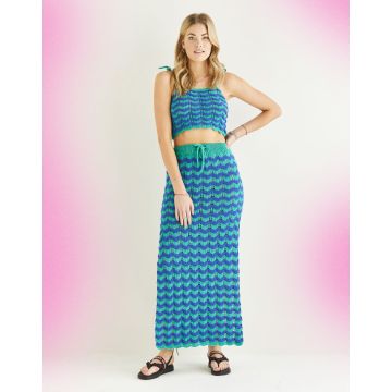 Sirdar Stories Mic Drop Maxi and Crop Top Pattern Download 10542 6-28