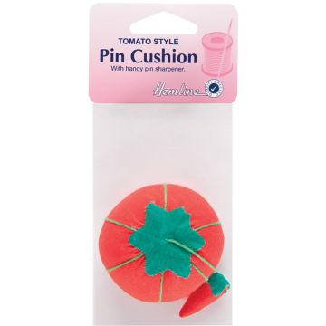 Hemline Tomato Pin Cushion with Attached Sharpener  