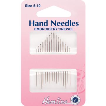 Hemline Embroidery Crewel Needles  5 To 10