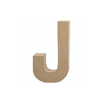 Papier Mache Large Letter J  20.5cm