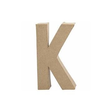 Papier Mache Large Letter K  20.5cm