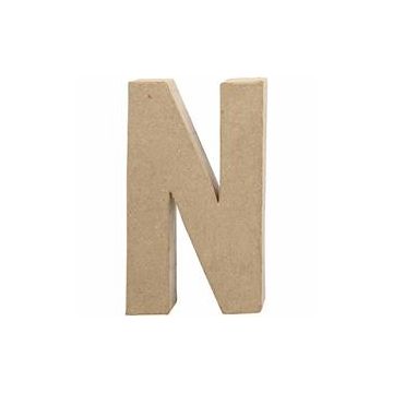 Papier Mache Large Letter N  20.5cm