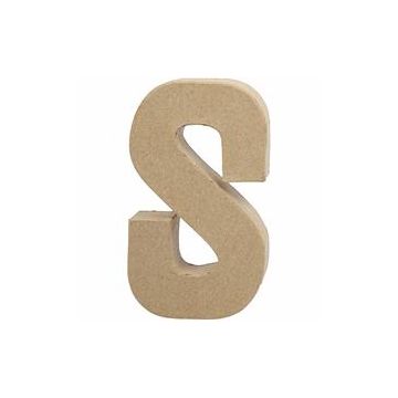 Papier Mache Large Letter S  20.5cm