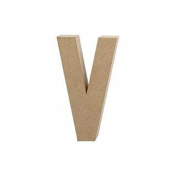 Papier Mache Large Letter V  20.5cm