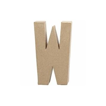 Papier Mache Large Letter W  20.5cm