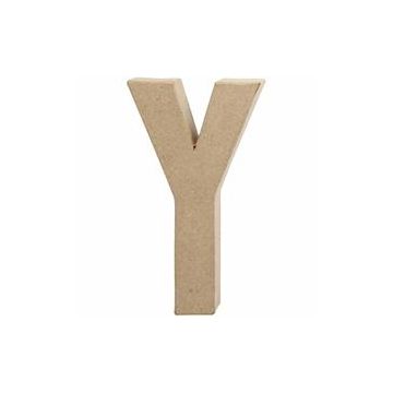 Papier Mache Large Letter Y  20.5cm