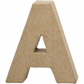 Papier Mache Small Letter A  10cm