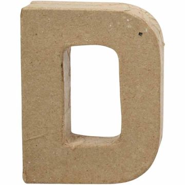 Papier Mache Small Letter D  10cm