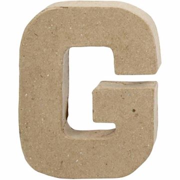 Papier Mache Small Letter G  10cm