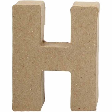 Papier Mache Small Letter H  10cm