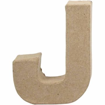 Papier Mache Small Letter J  10cm