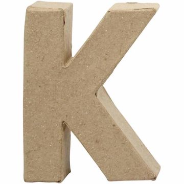 Papier Mache Small Letter K  10cm