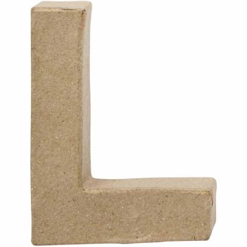 Papier Mache Small Letter L  10cm