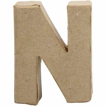 Papier Mache Small Letter N  10cm