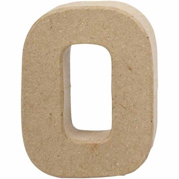 Papier Mache Small Letter O  10cm