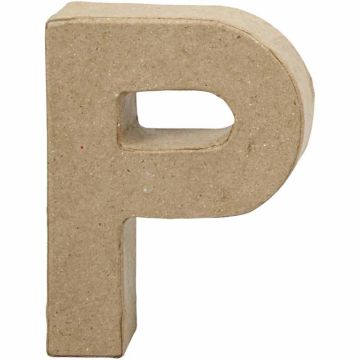 Papier Mache Small Letter P  10cm