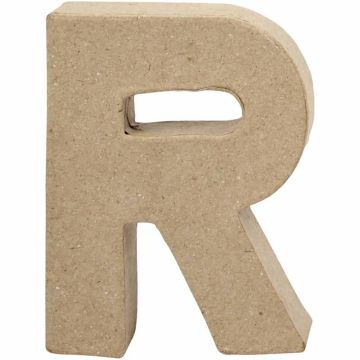 Papier Mache Small Letter R  10cm