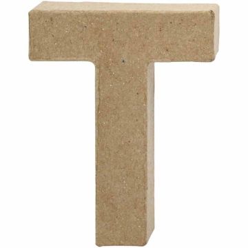 Papier Mache Small Letter T  10cm