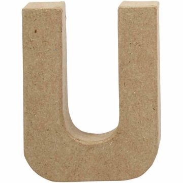 Papier Mache Small Letter U  10cm