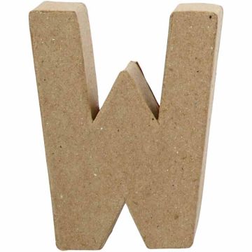 Papier Mache Small Letter W  10cm