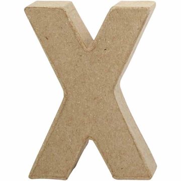 Papier Mache Small Letter X  10cm