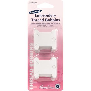 Hemline Embroidery Thread Bobbins Card  