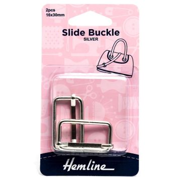 Hemline Slide Buckle Nickel 16 x 30cm