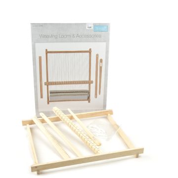 Weaving Loom and Accessories Natural 44 x 34cm