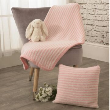 Knitted Baby Blanket and Cushion 5074 Kit by Jenny Watson in West Yorkshire Spinners Bo Peep DK