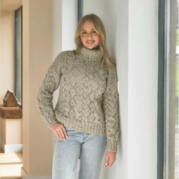 Knitted Sweater 5100 Kit by Jenny Watson in James C. Brett Rustic Aran