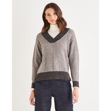 Sirdar Haworth Tweed Womens Crossover V neck Sweater 10151 