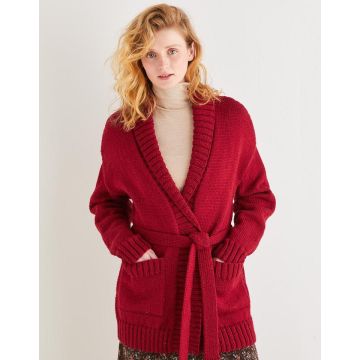 Sirdar Country Classic Worsted Womens  Deep Rib Wrap Cardigan 10161 