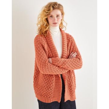 Sirdar Country Classic Worsted Womens Shawl Collar Cardigan 10165 