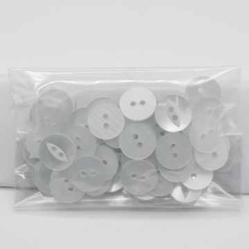 Bag of P16  Fish Eye Buttons White 22 14mm x 50 pcs