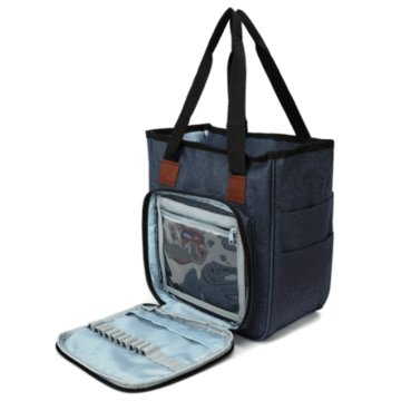 Yarn Tote Storage Bag Small Blue 28 x 14 x 27cm