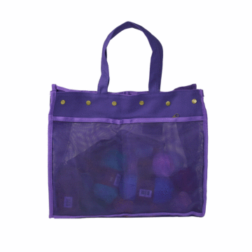 Mesh Tote Bag 3 Pieces Purple 