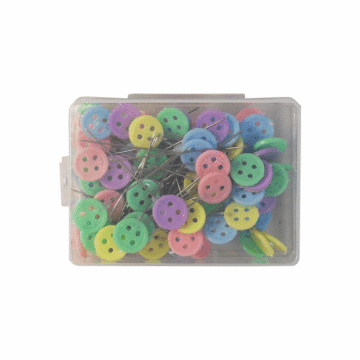 Button Hobby Pins 100 Pieces Pastel 