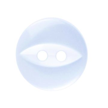 Milward Carded Buttons Fish Eye White 10mm Pack of 10