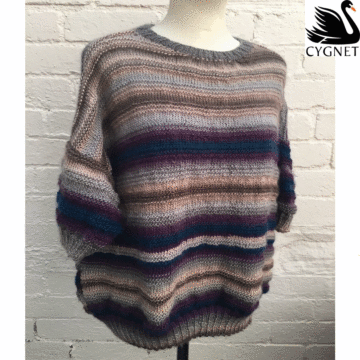 Cygnet Boho Spirit Chic Slouchy Sweater CY1014 Knitting Pattern Kit 