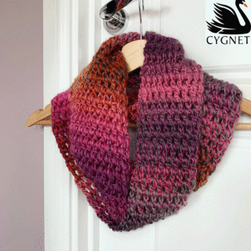 Cygnet Boho Spirit Luna Scarf CY1367 Crochet Pattern Kit 