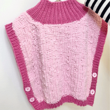 Cygnet Jellybaby Glitter CY1491 Girls Square Poncho Knitting Pattern FREE PDF  