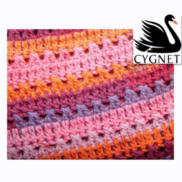 Cross Stitch Toddler Poncho CY1664 in Cygnet Colour Rush DK Crochet Pattern Kit