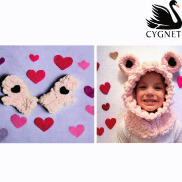 Cygnet Scrumpalicious CY1774 Hooded Cowl and Mitts Crochet Kit 