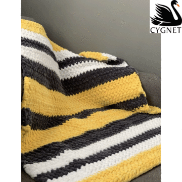 Cygnet Scrumpalicious CY1290 Scrummy Stripe Blanket Crochet Kit 