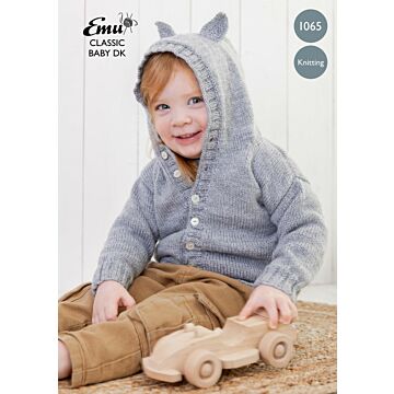 Emu Classic Baby DK Little Creature Hoodie 1065 Knitting Pattern PDF  2 to 7 Years